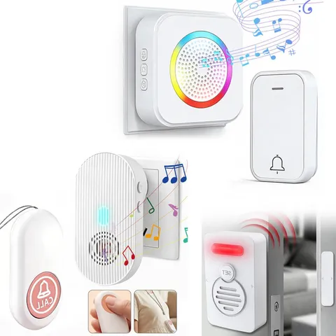 Voice Door Alarm When Opened Caregiver Pager Help System Wireless Doorbell Chime