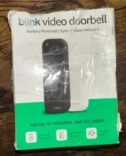 Blink Video Doorbell with Sync Module Core, Battery, Head-to-Toe HD View - Black
