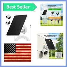Solar Panel for SimpliSafe Outdoor Camera Series 2, 4W 5V with 10ft Charging Cab