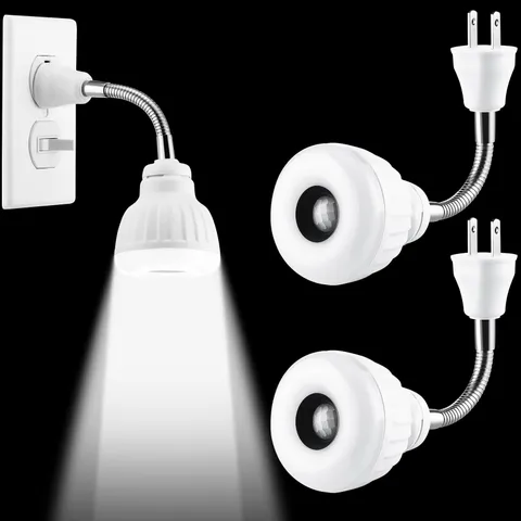 Yahenda 3 Piece Plug in Motion Sensor Light Indoor 5W PIR Infrared Motion-Act...