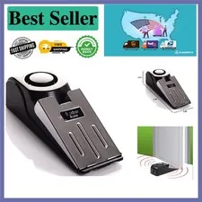 Durable Floor-Mount Door Stop Alarm with 120db Sound - Ideal for Home & Travel