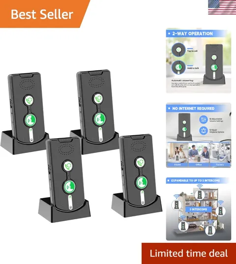 2 Way Intercom for Home Upgraded, Portable Wireless Intercom System for House...