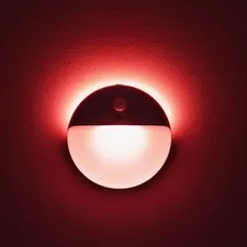 2 PCS Red Night Light 2.6 Inch Battery Operated Dimmable Motion Sensor 3 Modes