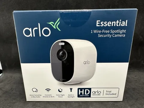 Arlo Essential Wire Free Spotlight Security Camera 1080p VMC 2030-100NAS NEW