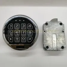 Electronic Safe Lock LED Keypad Chrome Gun Safe Lock Replacement With Swing Bolt
