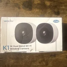 mearsun K1 2K Dual Band Wi-Fi Window Camera 2-Pack Night Vision 2-Way