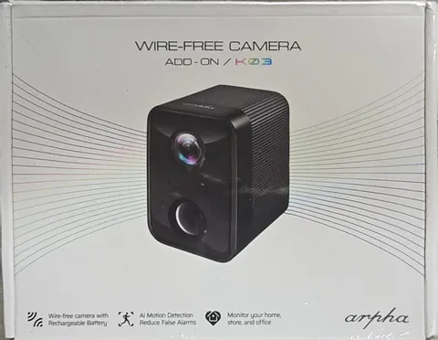 ARPHA ADD-ON K03 CAMERA, With Mounting Hardware WIRE-FREE 2.4Ghz. N.O.S.
