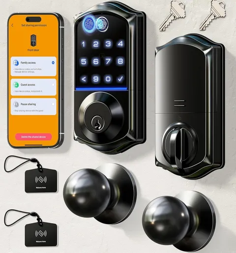 Veise  Fingerprint Smart Lock-2 Knobs- App Control- Keyless Entry-LAST ONE LEFT