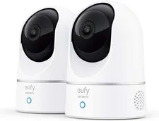 Eufy Security Indoor Cam E220 2-Cam Kit, 2K Indoor Camera with Pan and Tilt | Pl