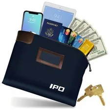 Lockable Cash Bag with Keys, Waterproof, 11x8.6 Inches