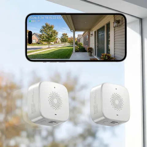 Window Camera Wireless 2Pack, No-Drill Install,2.4GHz & 5GHz WiFi Indoor Came...