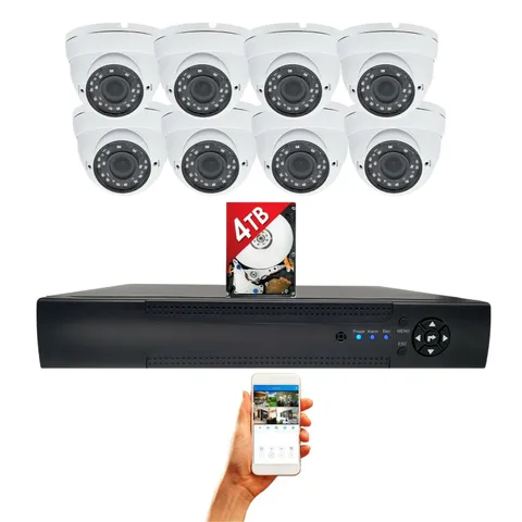 Evertech 16 Channel H.265 HD DVR 8 CCTV Security Camera System 4TB HDD Recording