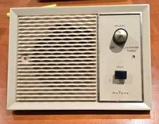 Nutone Vintage Room Intercom Speaker Model #2027-8 White Gold 8-1/2" x 6-1/4"