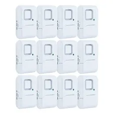 UltraPro Personal Security Window and Door Alarm, 12 Pack, 12 White