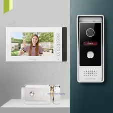 HOMSECUR 7" Video Doorphone Intercom Door Bell Night Vision Monitoring Security
