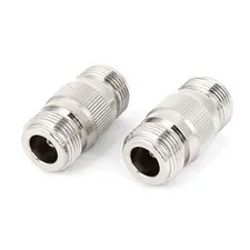 2 Pcs 16mm Type N Female to Female RF Coaxial Connector Coupler Adapter