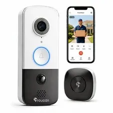 TOUCAN Doorbell Camera, Wireless Video Doorbell with Chime, Doorbell Gen 3