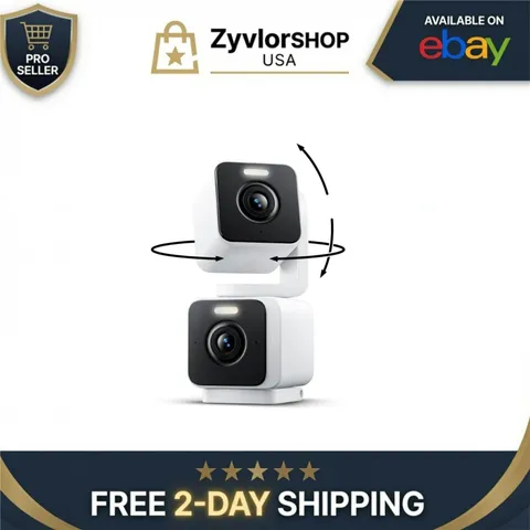WYZE Duo Cam Pan Indoor/Outdoor 2K Smart Security Camera - Alexa & Google