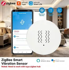 Tuya Zigbee Vibration Sensor Circular Detection Sensor Smart Life App 