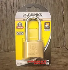 Brinks ProMax Security 2in Brass Resettable Combination Padlock 8000lb 50mm