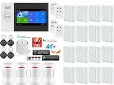 D39 Tuya APP WiFi 4G GPRS Wireless Wired Home Security Alarm System+Alexa+Google