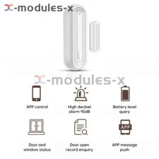 Tuya WIFI Smart Home Door Window Alarm Sensor Detector 90DB Alarm APP Control