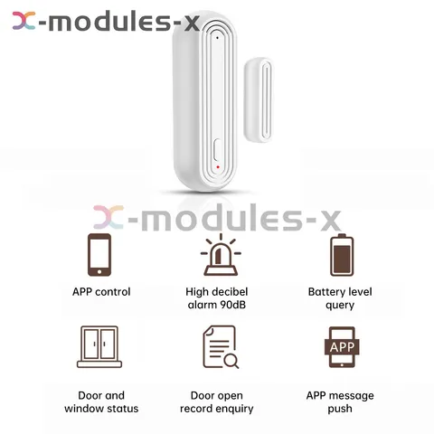 Tuya WIFI Smart Home Door Window Alarm Sensor Detector 90DB Alarm APP Control