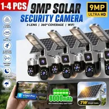 Camara De Seguridad Solar HD Wifi Inalambrica Con Vision Nocturna Para Exterior