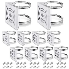 10 Pcs Universal Vertical Pole Mount for Wall Mounting Bracket with 6 Loops S...