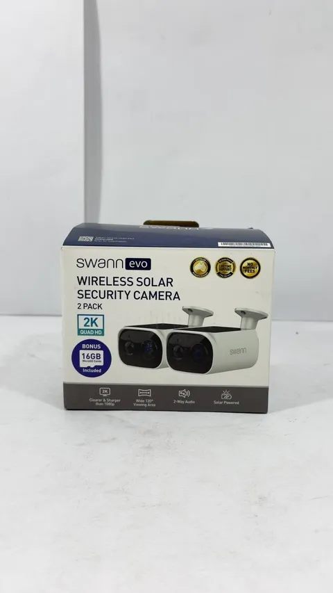 Swann EVO Solar 2K Wireless Security Camera w/ 16GB Card 2 pk  (AS IS) SESOL2KBC