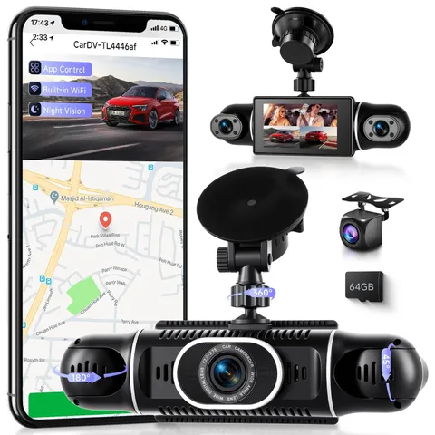 Mejor Camara De Seguridad FHD 1080P Para Carros De 360° Cámara De 4 Canales