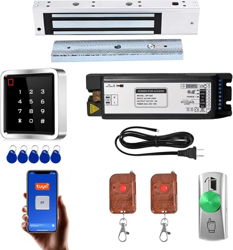 Access Control System Kit with IP68 Waterproof Metal Touch Keypad, 600LB Magneti