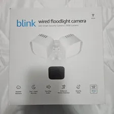 Blink Wired Floodlight Camera, Smart security camera, 2600 lumens, HD WHITE