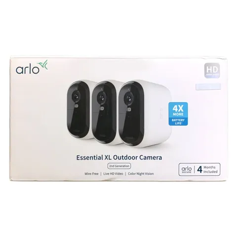 Arlo Essential Outdoor Security Camera HD (2nd Gen), 3-Pack