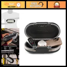 Portable Lock Box with Custom Combination, Travel Safe, Small Security Safe, Gun