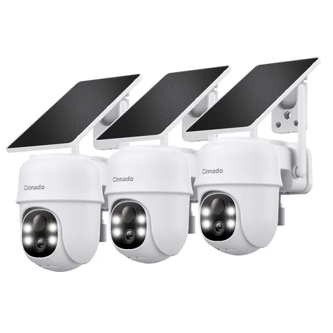 2K Cameras for Home Security-2.4G WiFi Outdoor Camera Wireless Solar/Battery ...