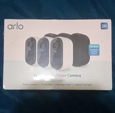 Arlo Essential Outdoor Camera 2nd Gen 2K Wi‑Fi Battery 3-Pack w/ Covers