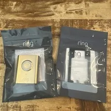 Ring Interchangeable Faceplate for Doorbells -08 Gold Metal And Extra Part
