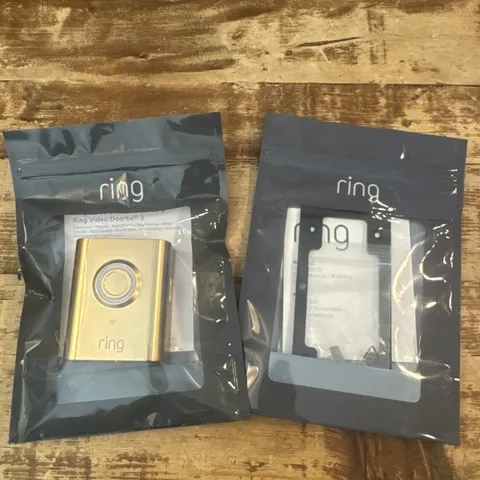 Ring Interchangeable Faceplate for Doorbells -08 Gold Metal And Extra Part