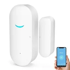 WiFi Door and Window Sensors,Tuya Alarm with Notification APP Control Home Al...