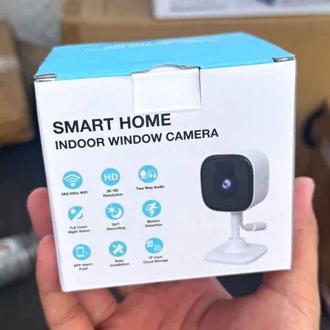 Smart Home Indoor Window Camera 2K Wi-Fi Wireless Night Vision 2-Way Audio