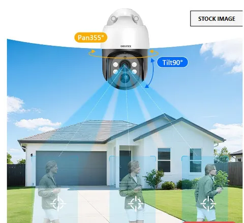 4K PT PoE Outdoor Wired Security Camera System Home Wired Cameras Video Surveill