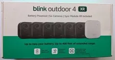📹🏡blink Outdoor 4 XR Wireless 6 Cameras Smart Security System w/Sync Module XR