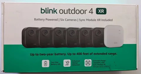 📹🏡blink Outdoor 4 XR Wireless 6 Cameras Smart Security System w/Sync Module XR