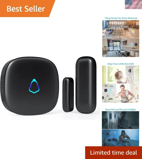 Door Chime, Wireless Door Open Contact Sensor Alarm with 500 FT Range, 58 Chi...