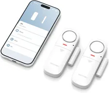 Door Alarms When Opened, 2.4G Wifi Smart Door Sensor Alarm & Chime, App Alerts,