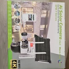 AiSolarCamera T33-WiFi 4G/Wi-Fi 4K IP Surveillance Camera EseeCloud Solar/USB