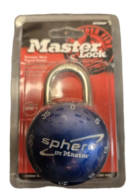 Master Lock Sphero by Master Smooth Spin Combination Lock Padlock 2075DAST New