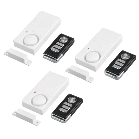 3x Wireless Anti-Theft Remote Control Door Window Security Alarm Magnetic Sensor