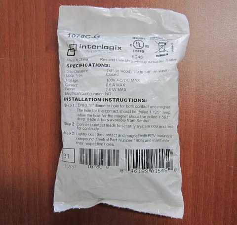 Interlogix 1078C-G Magnetic Door Contact Recessed Alarm System NEW (LOT of 7)